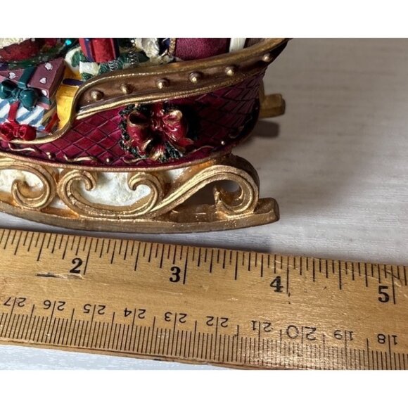 Kirkland Rocking Waterglobe Snow Globe 4x4" Santa in Sleigh Christmas Decor - Picture 9 of 11